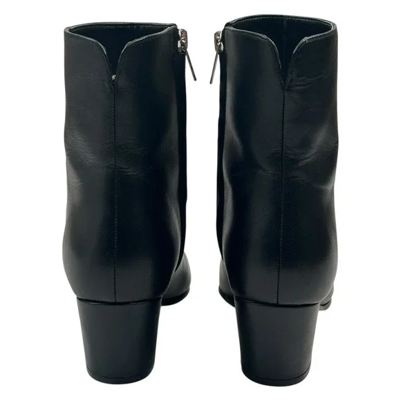 Marc Fisher LTD. Mavey Pointed Toe Black Leather Bootie Womens Size 9M New $219 - Picture 3 of 12